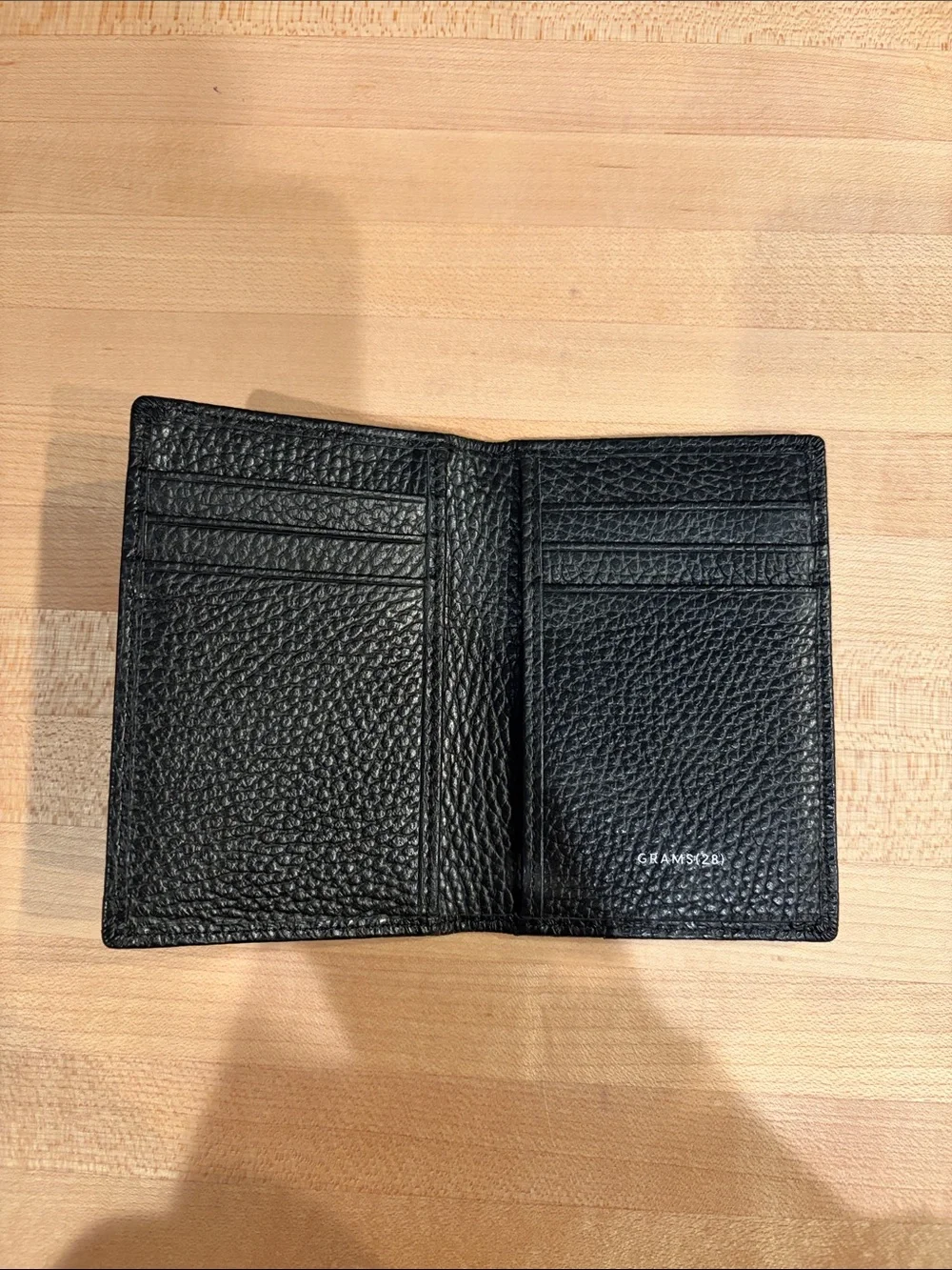 Grams 28 Black Leather Men's Bifold Cardholder Wallet